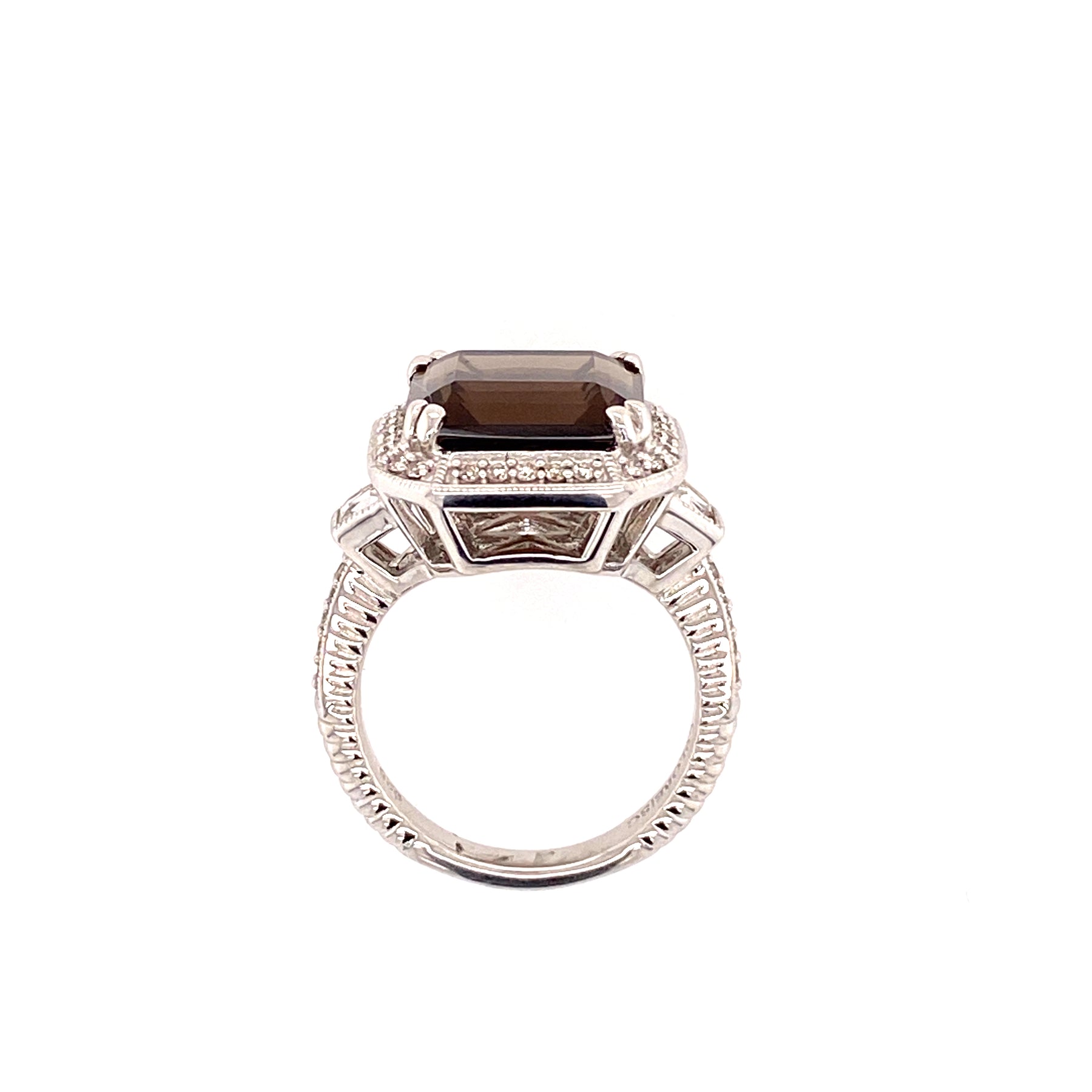 Pure Silver, Smoky Topaz and Pearl Ring – Christa's South
